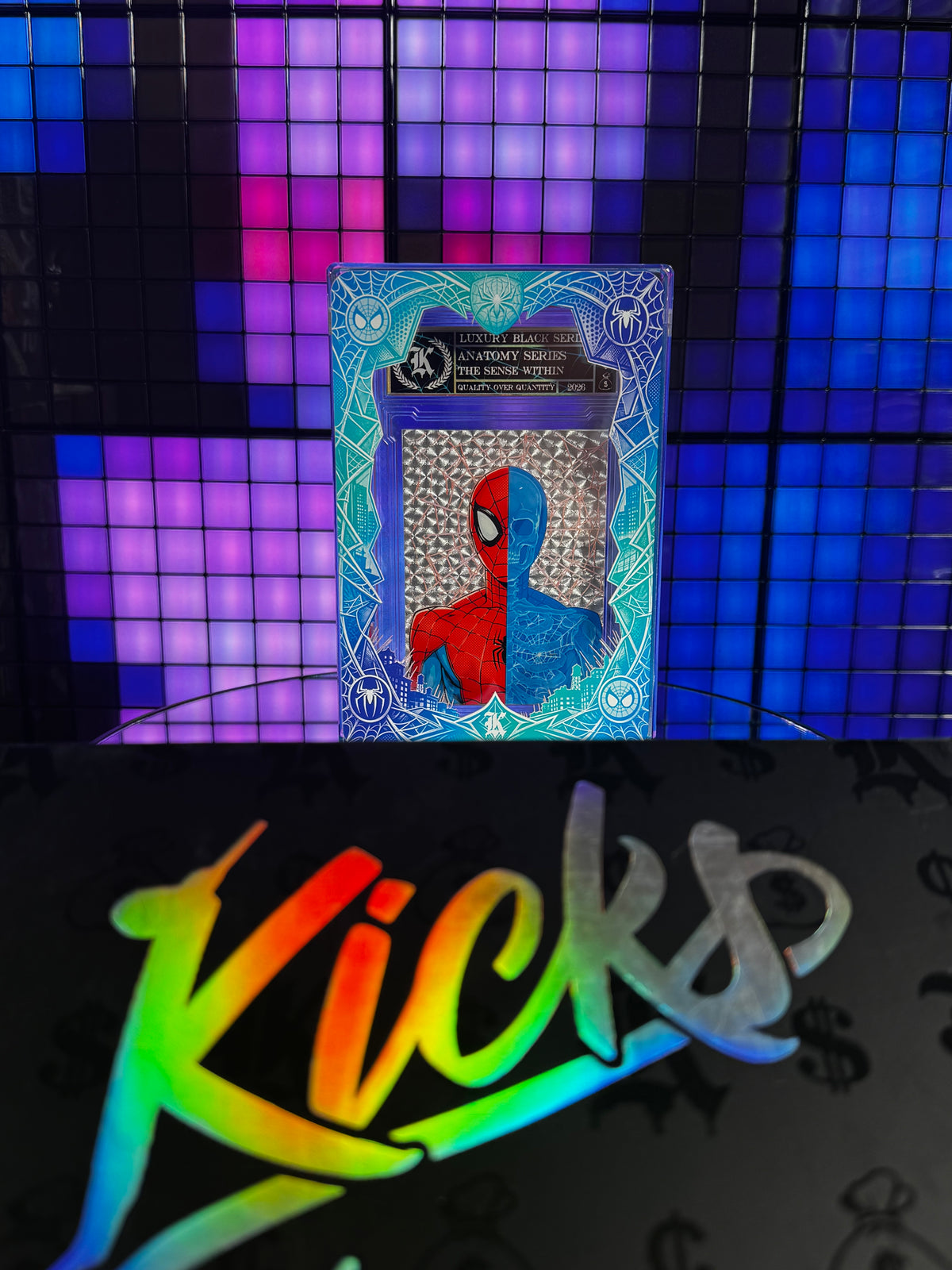 Kickstradomis- 1/1 Anatomy Series, The Sense within. Superfractor Spidey grail drop.