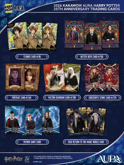 2026 Kakawow Aura Harry Potter 25th Anniversary Trading Cards
