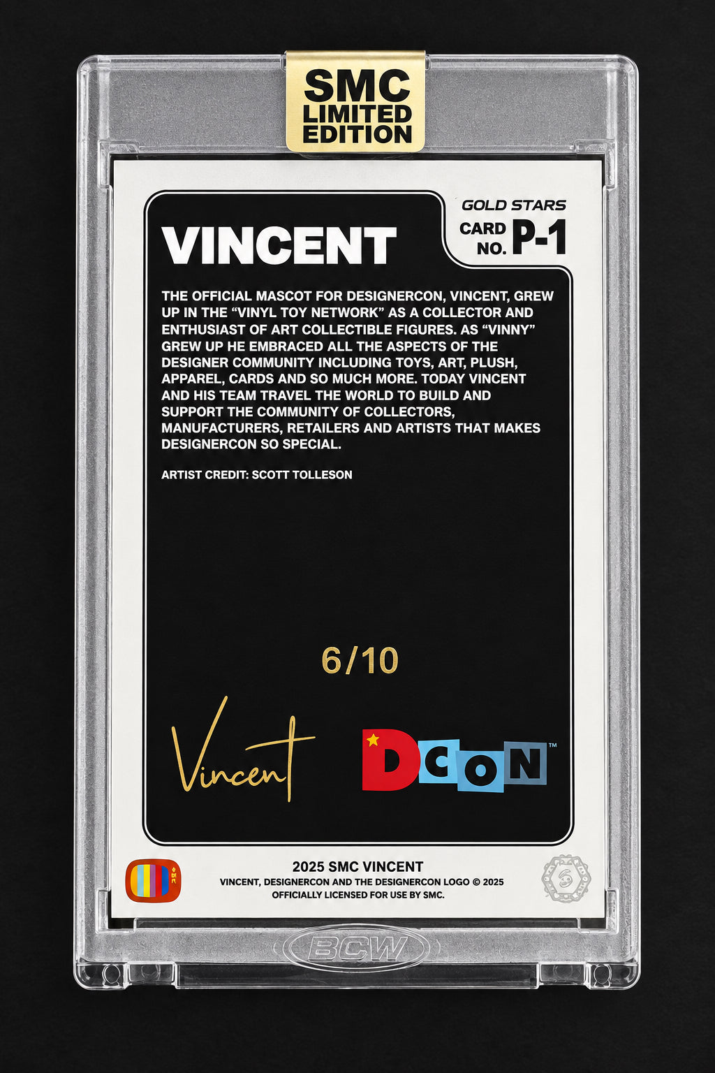SMC- 2025 Designercon Vincent, 6/10 Gold Stars, Vincent