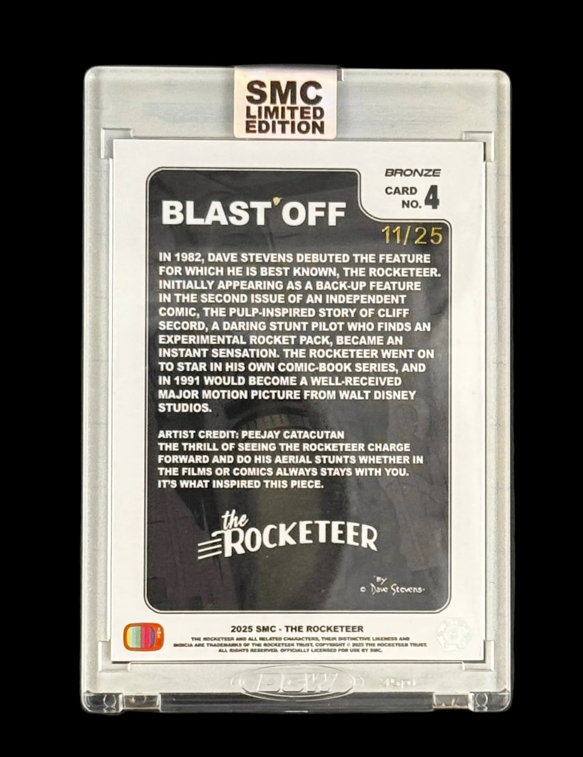 SMC- the Rocketeer, Blast Off, 11/25 bronze. Inscribed box 1/1
