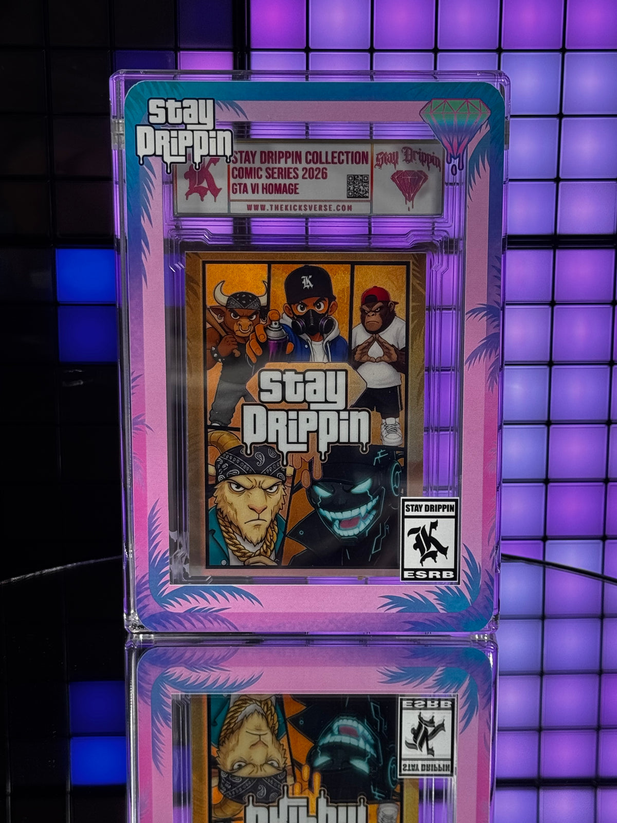 Kickstradomis- 1/1 GTA VI Homage, Stay Dripping Collection Comic Series 2026. Prismatic