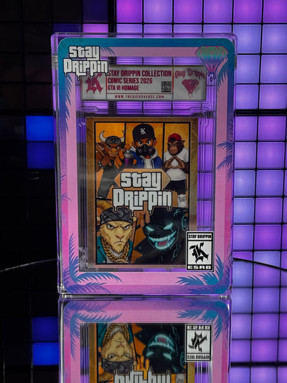 Kickstradomis- 1/1 GTA VI Homage, Stay Dripping Collection Comic Series 2026. Prismatic