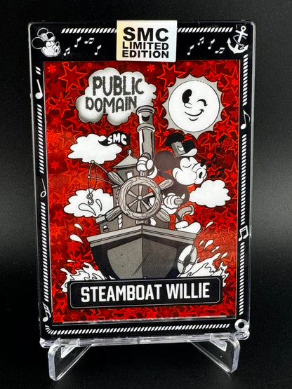 SMC- Steamboat Willie, 2026 SDCC exclusive. Red Stars 23/75. Eric Marshall auto and remark on box