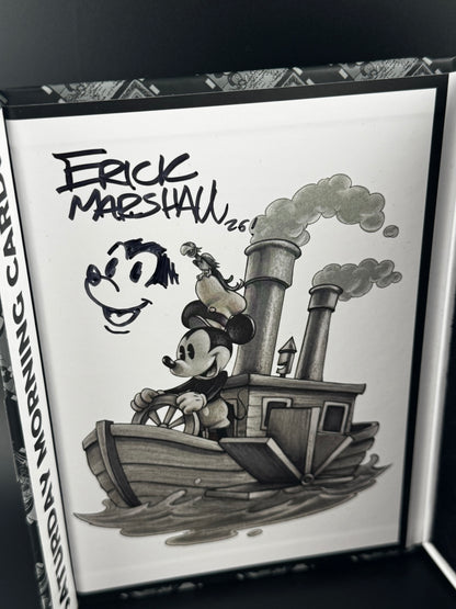 SMC- Steamboat Willie, 2026 SDCC exclusive. Red Stars 23/75. Eric Marshall auto and remark on box