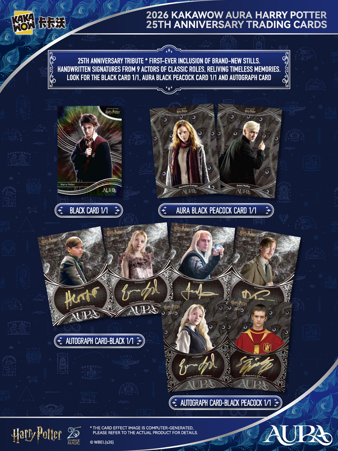 2026 Kakawow Aura Harry Potter 25th Anniversary Trading Cards