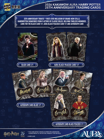 2026 Kakawow Aura Harry Potter 25th Anniversary Trading Cards