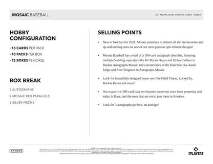 2021 Panini Mosaic Baseball